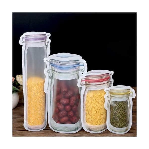 Set med återanvändningsbara livsmedelspåsar 4 Delar 10,5 x 32 x 6 cm (36 antal)
