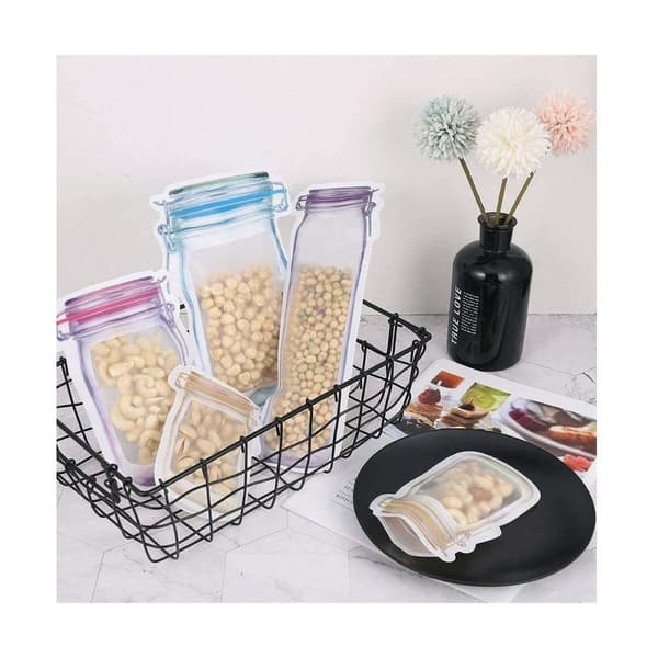 Set med återanvändningsbara livsmedelspåsar 4 Delar 10,5 x 32 x 6 cm (36 antal)