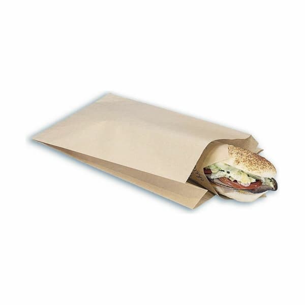 Lunchväska Algon kraftpapper 27 x 12 cm Engångsanvändning 30 Delar (24 antal)