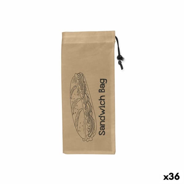 Set med återanvändningsbara livsmedelspåsar Quttin Lunchväska TNT (Non Woven) 3 Delar 13 x 30 cm (36 antal)