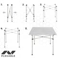 Miniatyrbild 4 av 5: Fällbord Aktive Silvrig Aluminium 70 x 70 x 70 cm (4 antal)