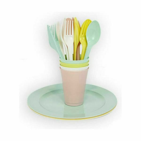 Servissats Dem 20 Delar Multicolour Picknick (12 antal)