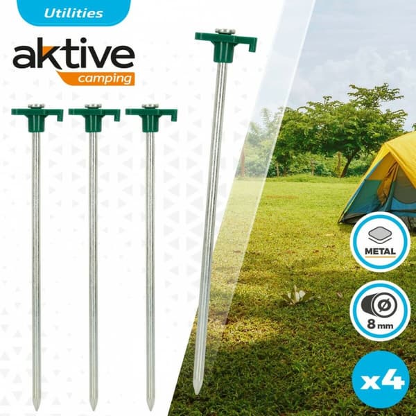 Campingpinne Aktive 25 cm 4 Deler Ø 8 mm (24 enheter)