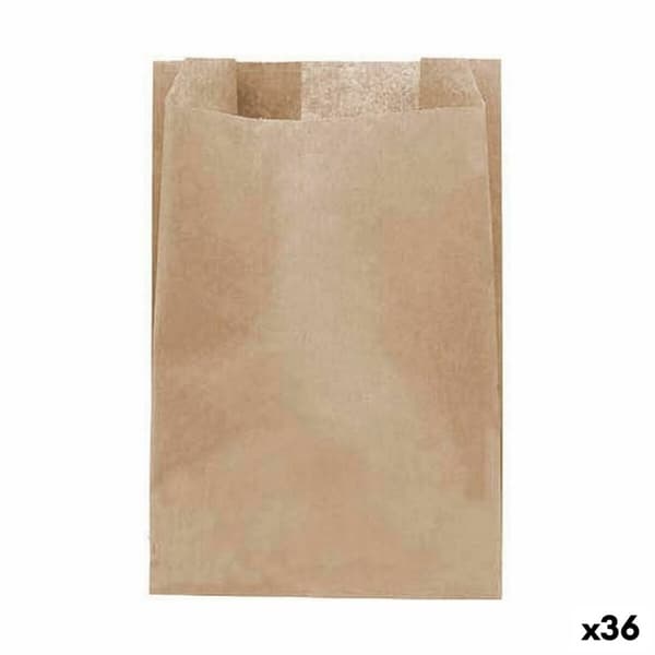 Genanvendelig madpose Algon kraftpapir 10 x 15 cm Engangsanvendelse 30 Dele (36 Enheder)