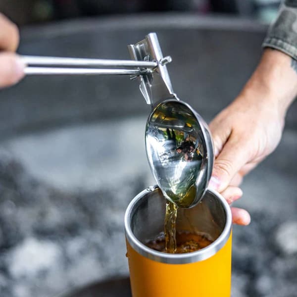 GSI FOLDING CHEF SPOON STEINLESS, Gsi vikbar stekspade rostfritt stål