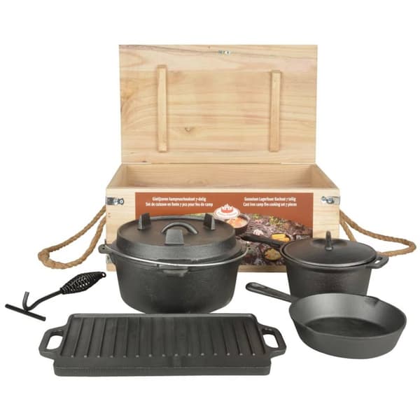 Esschert Design Matlagningsset Campfire sju delar svart FF240