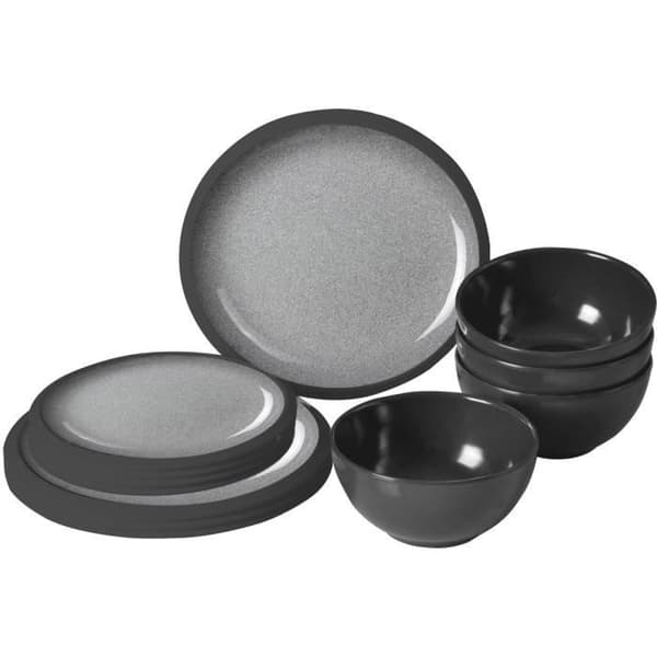 Kökssats - Brunner - Midday Granyte - 100% melamin - Maskintvättbar - Grå/svart