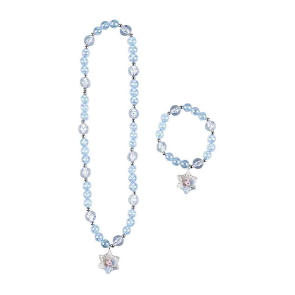 Necklace and Bracelets set Frozen Blå 2 Delar