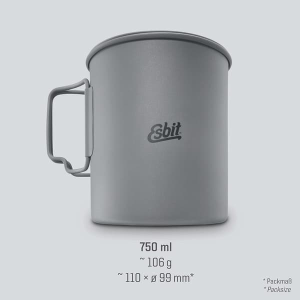 ESBIT TITANIUM POT 750 ML, esbit kokärl titanium, Esbit kastrull titan