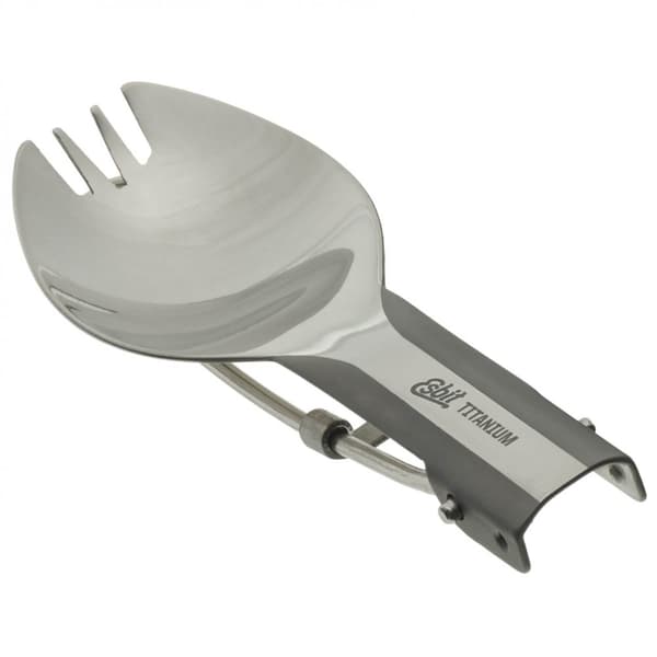 ESBIT TITANIUM 2-IN-1 FORK / SPOON, titanspork fällbar, Esbit titaniumspork