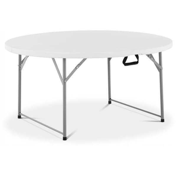 Marbueno Pöytä Kokoontaitettava Muovia Valkoinen D.122x74 cm Catering, Ranta, Leirintä 10530
