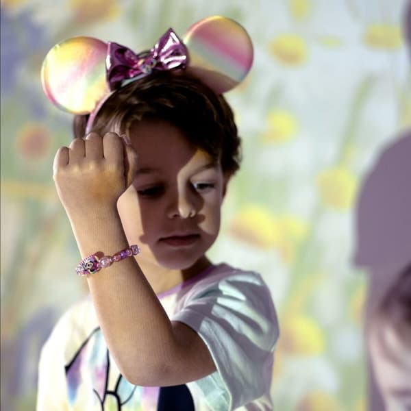 Halskjede og armbåndsett Minnie Mouse Rosa 2 Deler