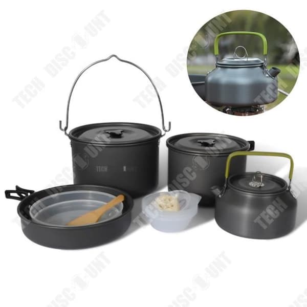 TD® Picknickset Set för hemmet Lätt att lagra och transportera Set med grytor och stekpannor i aluminiumoxid