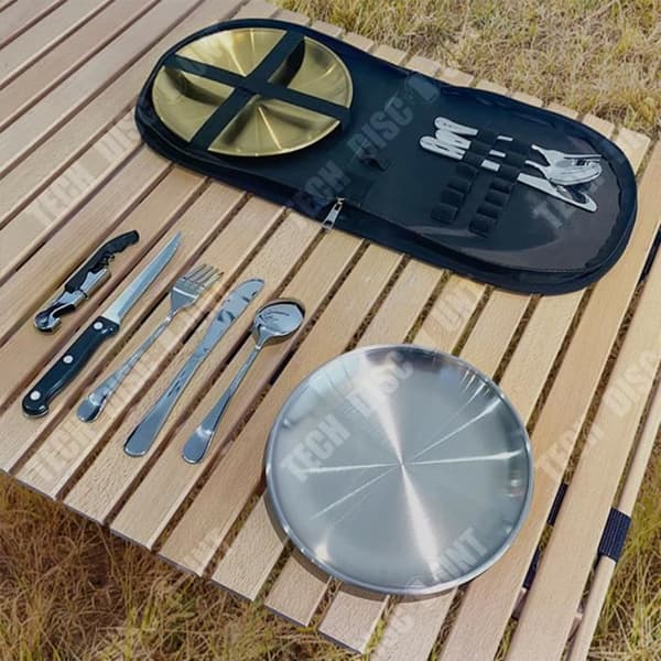 TD® Camping Bordsväska i rostfritt stål Resor Bergsbestigning Resor Camping Handväska Bärbar utomhusdräkt