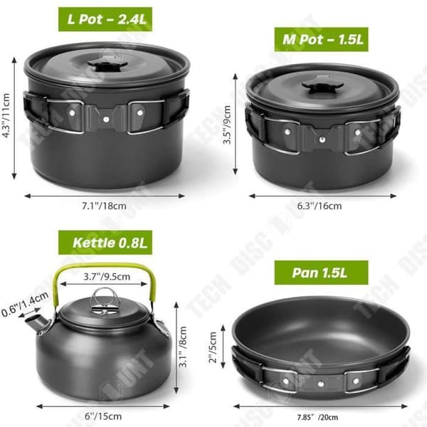 TD® Picknickpannor och kastruller SETS Användning av flera personer Teapotset Kökstillbehör