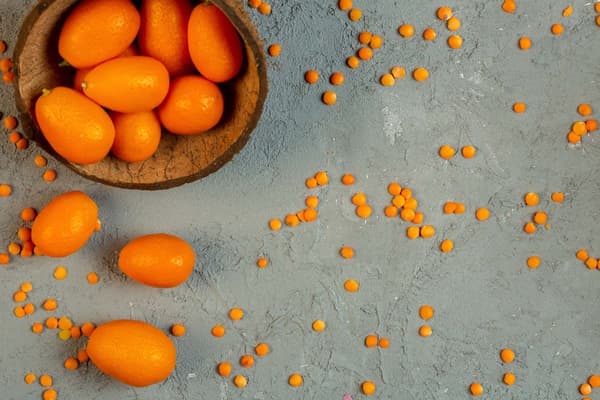 Gule frysetørrede kumquat-halvdele - 50 g Kumquat-frugt
