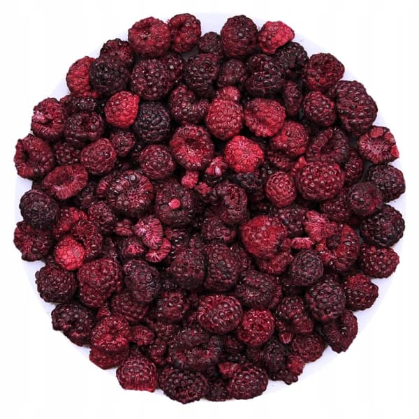 Sorte HINDBÆR, hel, frysetørret frugt - 50g