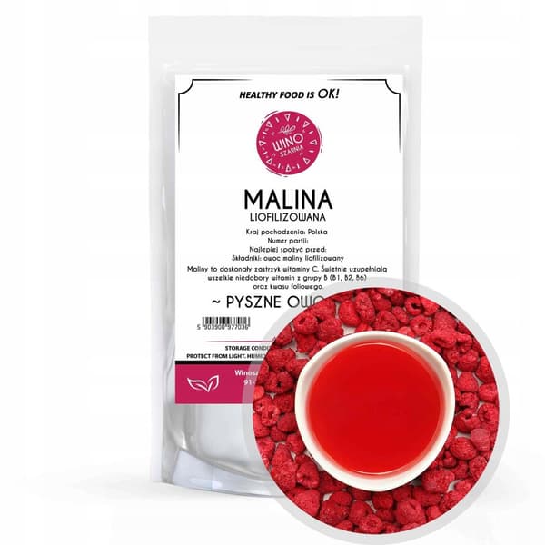 Kokonainen vadelma, pakastekuivattu - herkullinen hedelmä - 50g