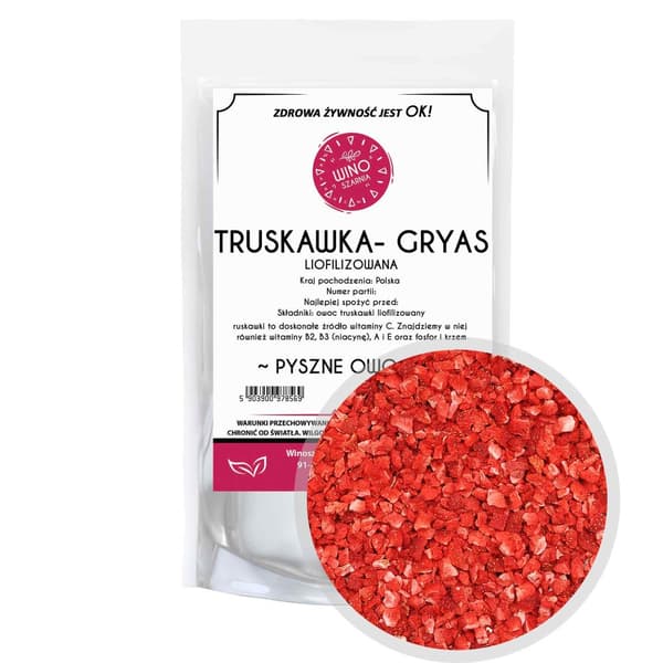 Jordgubbsgryn frystorkad läcker frukt 100g
