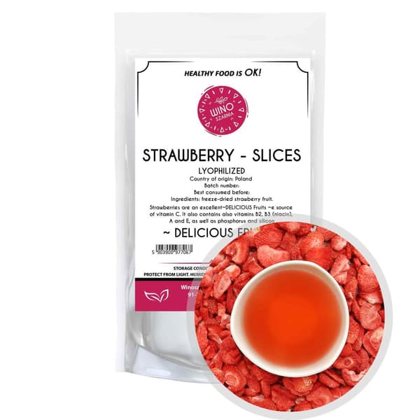 Jordgubbsskivor frystorkad läcker frukt 50g