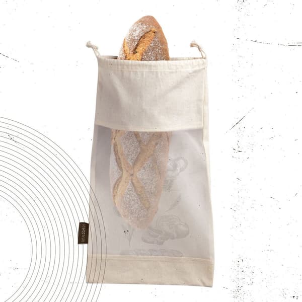 Uudelleen käytettävä ruokalaukku Quttin Bread 25 x 45 cm (24 osaa)
