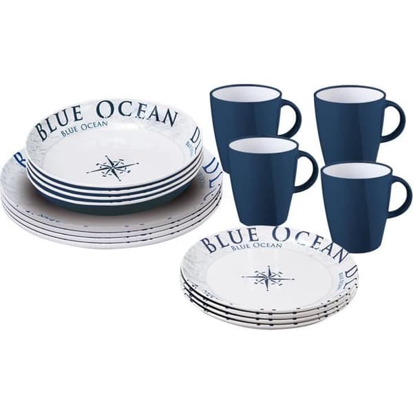 Kökssats - Brunner - Blue Ocean - Servis set - Blå/vit färg - Blandat