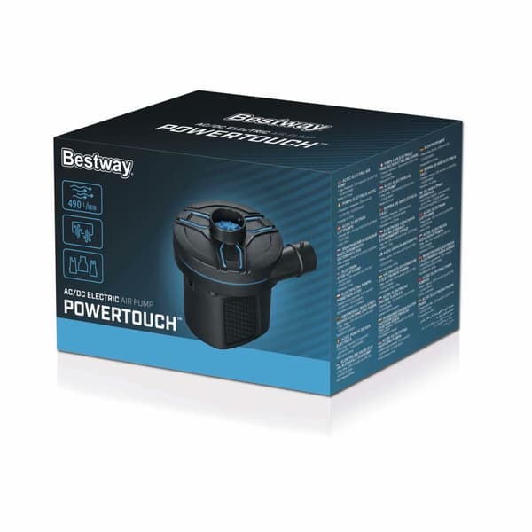 Bestway Elektrisk Pump 11,3x10,1x10,7 cm 490 L/min Uppblåsbar och Camping 62255