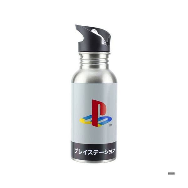 Potote - porslin - bestick Paladone - PP8977PS - Playstation - PS Heritage - Vattenflaska i metall med sugrör