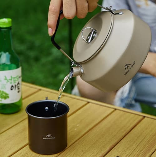 Vattenkokare Tekanna Camping Vattenkokare i aluminiumlegering Lätt att bära Vattenkokare med hög temperaturbeständighet