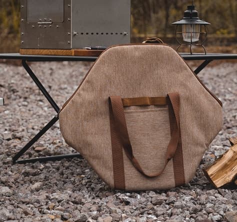 Förvaringsväska för grillbricka för campingplats utomhus