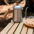 Miniatyrbild 3 av 5: Kaffekanna med trähandtag i rostfritt stål Utomhus Camping Hushåll