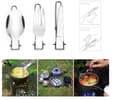 Miniatyrbillede 2 af 5: Udendørs Camping Multifunktionel Foldbar Combo Sæt Kniv, Gaffel og Ske Bestik.