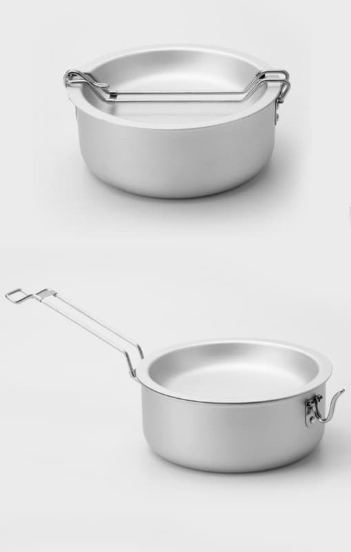 Madkasse i ren aluminium Gryder og pander Middagstallerken Stegepander Udendørs campinggryder og pander Sæt Bærbar opbevaring B.