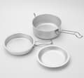 Miniatyrbillede 1 af 5: Madkasse i ren aluminium Gryder og pander Middagstallerken Stegepander Udendørs campinggryder og pander Sæt Bærbar opbevaring B.