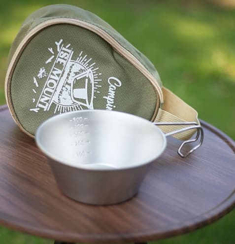 Sherpa skål til udendørs camping 304 rustfrit stål picnic skål bærbar camping camping service foldbar skål opbevaring