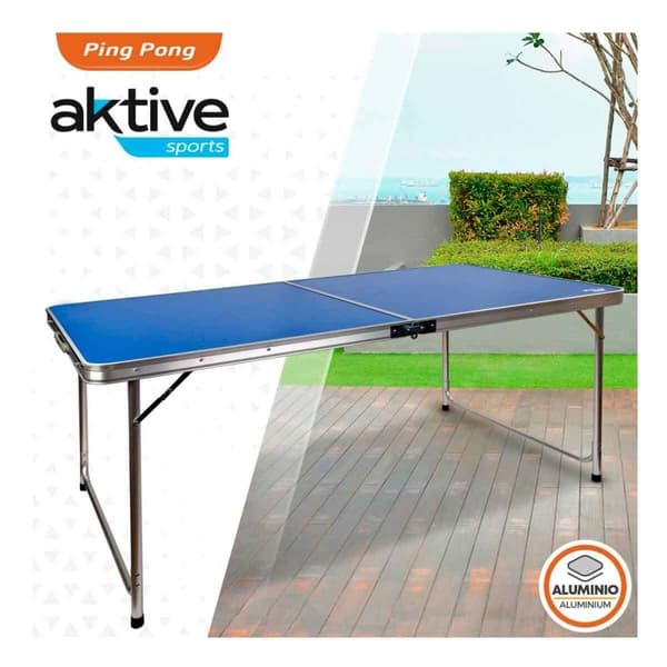 BRUGT Sammenklappeligt bord Aktive Blå Ping Pong (Refurbished A)