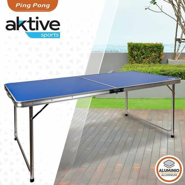 BRUGT Sammenklappeligt bord Aktive Blå Ping Pong (Refurbished A)
