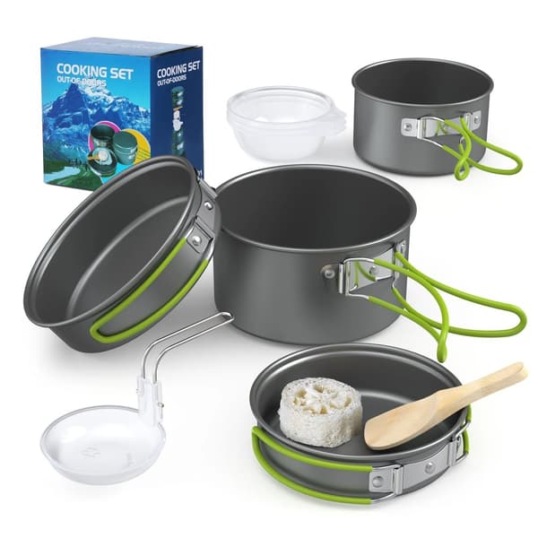 Camping kogesæt, letvægtsdesign, høj temperaturmodstand,Sæt