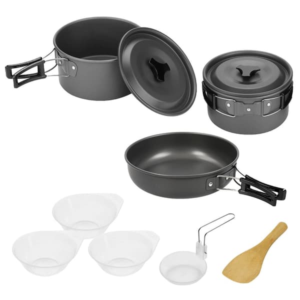 Campingkökset, non-stick yta, lätt och bärbar,Sätt