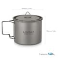 Miniatyrbild 2 av 2: Titanium Campingmugg, Fällbart Handtag, Flera Kapaciteter,550ML