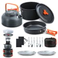 Miniatyrbillede 2 af 2: Camping madlavningssæt, 16 dele, bærbart, non-stick,Appelsin