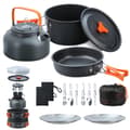 Miniatyrbillede 1 af 2: Camping madlavningssæt, 16 dele, bærbart, non-stick,Appelsin