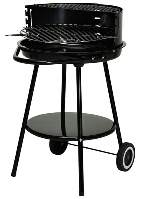 Kolgrill 51cm Mobil trädgård med hyllplan och gallerjustering