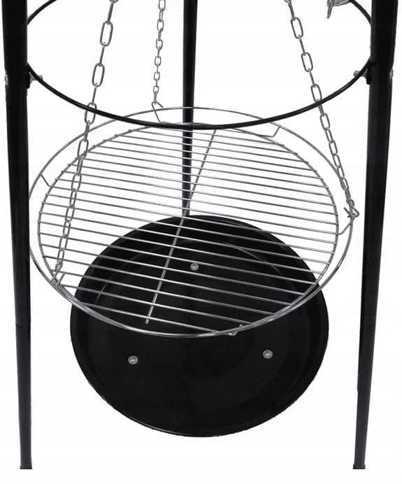 Hängande trädgårdsgrill, runt stativ, 52 cm