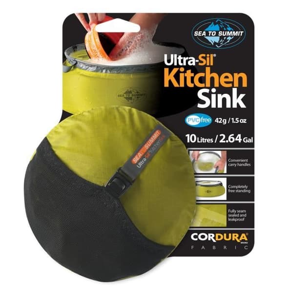 Sea To Summit Ultra Sil KÖKSHÄNK Vattentät Mini Backpacking Diskbänk - Grön