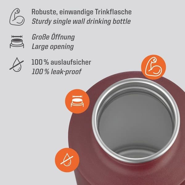 Köksgryta - porslin - bestick Esbit - DB750SC-BR - Sculptor Vattenflaska i BPA-fritt rostfritt stål Svart/silver 0,75 l och 1 l