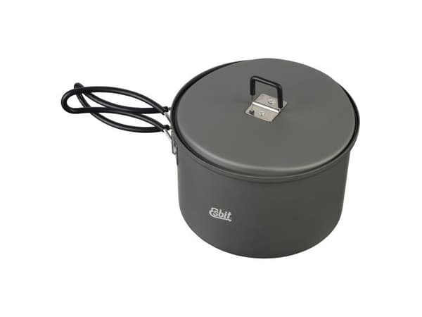 ESBIT Cookset with alcohol burner, Krukke, Aluminium, 1,5 l, Aluminium, Sort, Aluminium, 15,4 cm