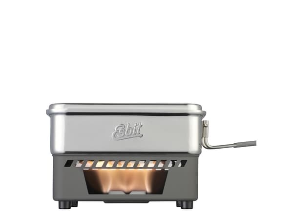 ESBIT CS1100ST, Ställ, Gjuten aluminium, Rostfritt stål, 1,1 l, Svart, Silver, Grå, Silver, Silikon, Rostfritt stål