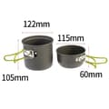Miniatyrbillede 2 af 8: Lollanda Camping Pot med Foldbart Håndtag og Opbevaringstaske – Letvægts Udekøkken til Camping, Vandring, Picnic og Friluftsliv