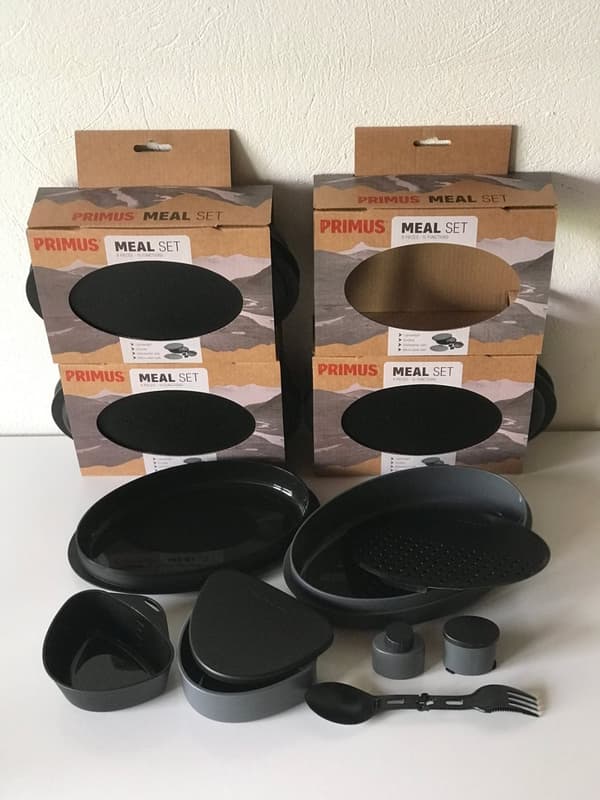 4 x PRIMUS MEALSET, mealkit oudoor, tallrikslåsa, matkit camping